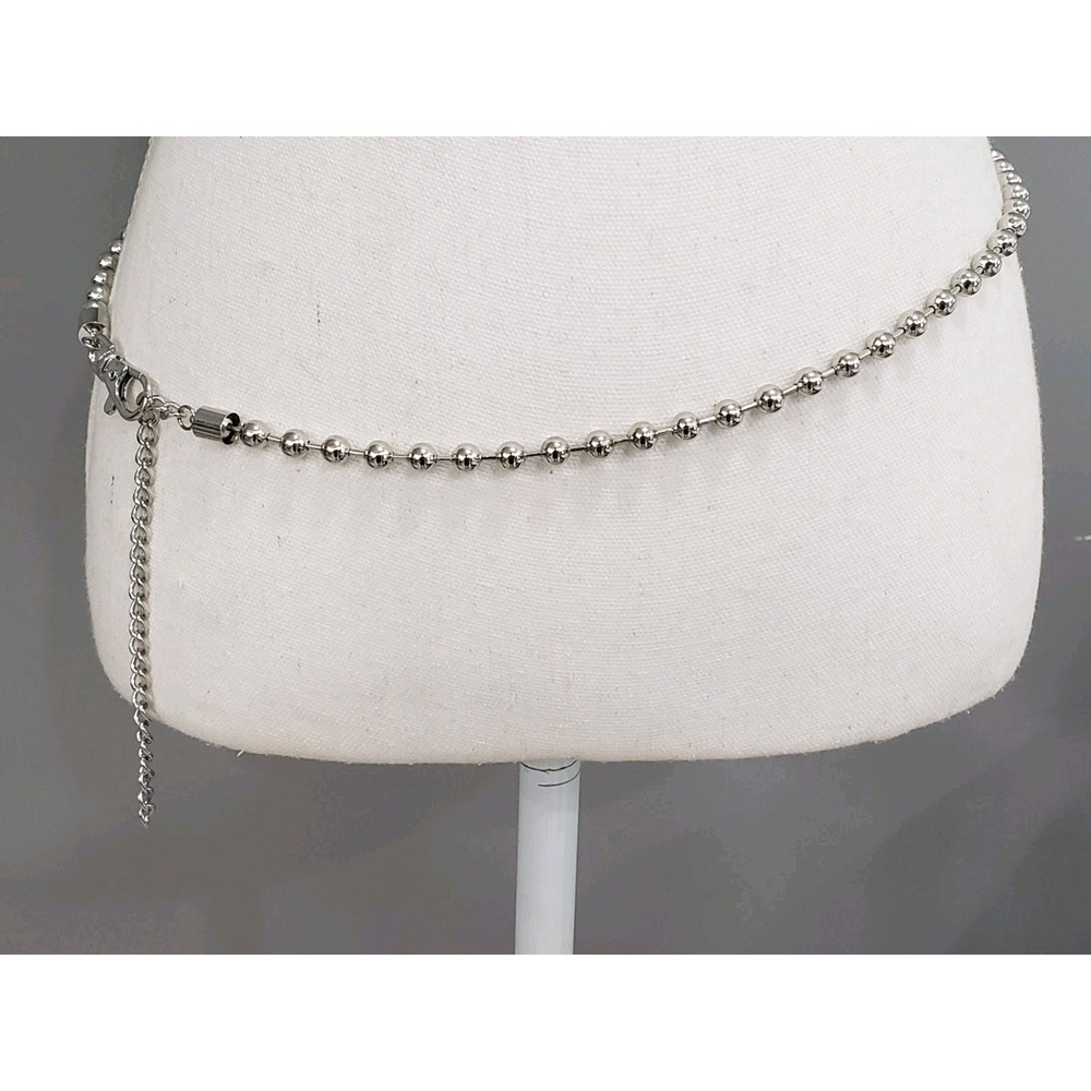 NEW Urban Outfitters SILVER TONE BALL CHAIN BELT Y2K PUNK GRUNGE ABSTRACT DAINTY